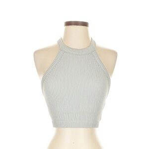 Aerie Light Gray Ribbed Tank